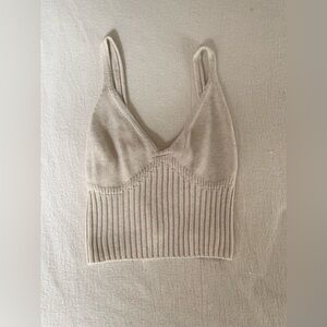 Beige Knit Sweater Tank by Kotn